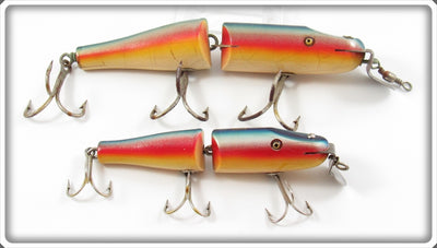 Vintage Creek Chub Rainbow Jointed Pikie & Jointed Husky Pikie Lure