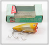 Vintage Heddon Silverfish Yellow Scale Chugger Jr In Box 9520 SFYS