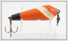 Vintage The King Spiral Bait Co Orange, White & Black King Spiral Lure
