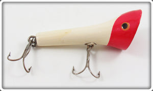 Vintage Berry Lebeck Red Head White Ozarka Talky Topper Lure