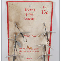 Brown's Fisheretto Co. Brown's Spinner Leaders On Card