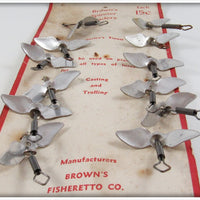 Brown's Fisheretto Co. Brown's Spinner Leaders On Card