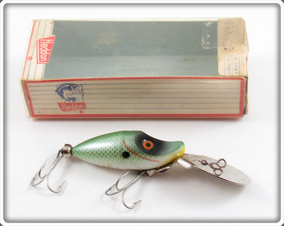 Vintage Heddon Green Shad Deep Dive River Runt In Box DD-9110-GSD Lure