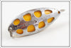 South Bend Chrome & Yellow Sun Spot Spoon In Box 525 CY
