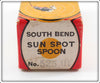 South Bend Chrome & Yellow Sun Spot Spoon In Box 525 CY