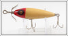 Vintage South Bend Best O Luck Red Head White Underwater Minnow Lure
