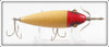 South Bend Best O Luck Red Head White Underwater Minnow