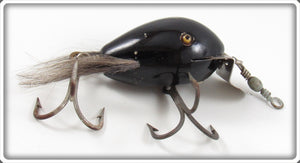 Vintage Creek Chub Solid Black Husky Dingbat Lure 5313