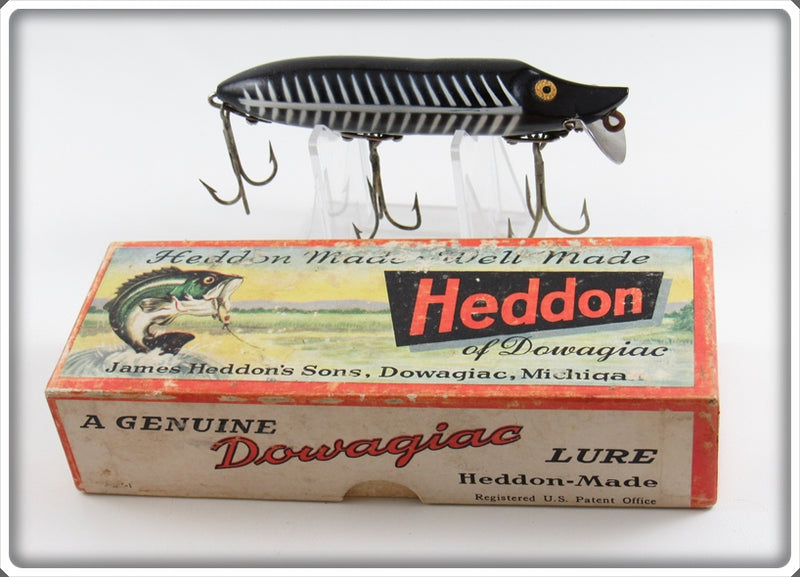 Vintage Heddon Black Shore Vamp Spook Lure In Box 9720 XBW For