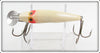 Uniline Mfg Co. White Silver Ribs Spinno Minno