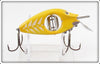 Vintage Uniline Mfg Co. Yellow White Ribs Spinno Minno Lure