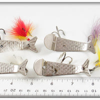 Creek Chub Yellow, Purple & White Cohokie Lot Of Four