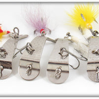 Creek Chub Yellow, Purple & White Cohokie Lot Of Four