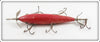 Heddon Solid Red 150 Five Hook Dowagiac Minnow