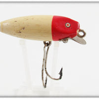 Vintage Unknown Red & White Runtie Type Fly Rod Lure