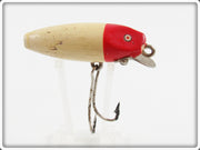 Vintage Unknown Red & White Runtie Type Fly Rod Lure