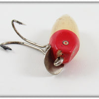 Unknown Red & White Runtie Type Fly Rod Lure