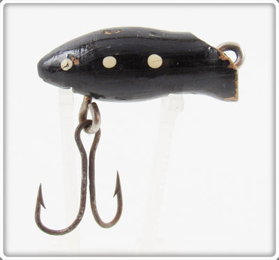 Vintage Unknown Black White Spots Fly Rod Lure 