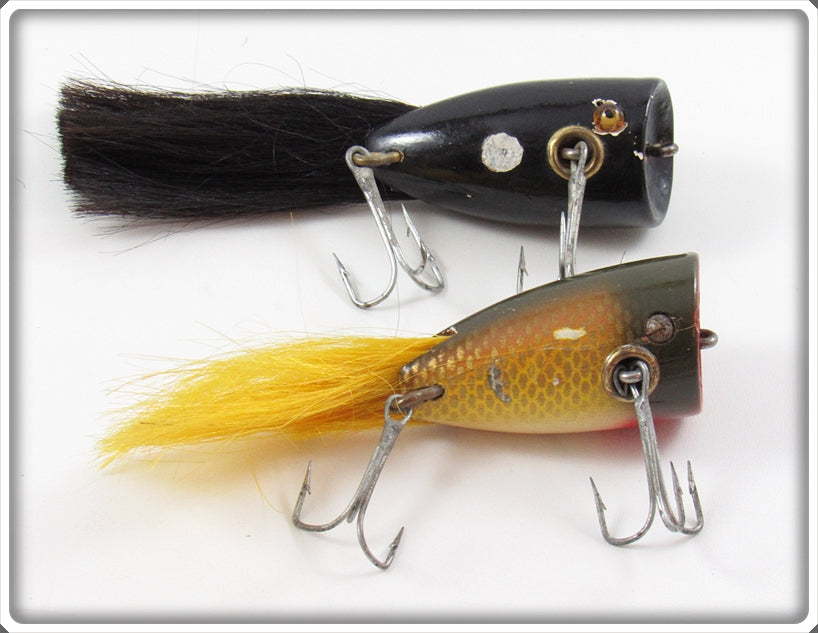 Vintage Creek Chub Solid Black & Golden Shiner Plunking Dinger Pair