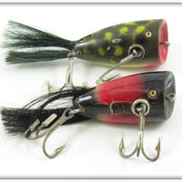 Vintage Creek Chub Frog & Redwing Blackbird Plunking Dinger Lure Pair