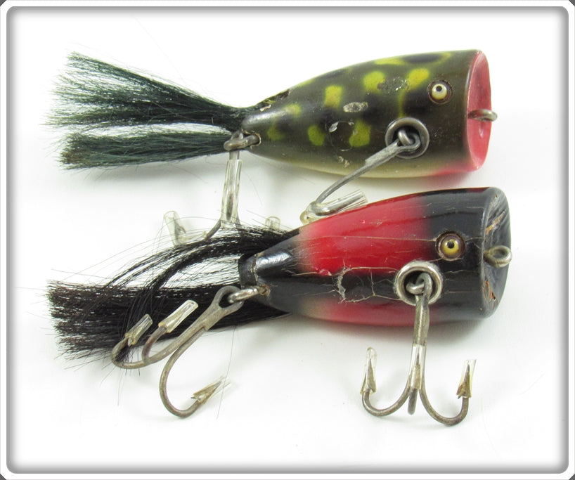 Vintage Creek Chub Frog & Redwing Blackbird Plunking Dinger Lure Pair