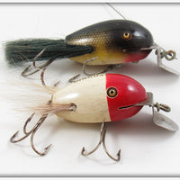 Vintage Creek Chub Perch & Red Head White Dingbat Lure Pair