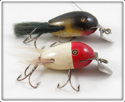 Vintage Creek Chub Perch & Red Head White Dingbat Lure Pair