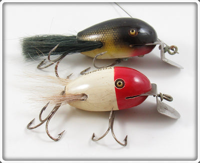 Vintage Creek Chub Perch & Red Head White Dingbat Lure Pair
