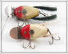 Creek Chub Perch & Red Head White Dingbat Pair