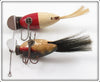 Creek Chub Red Head White Dinger & Perch Midget Dinger Pair