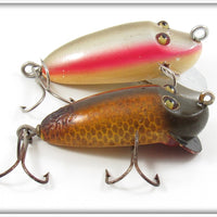 Vintage Creek Chub Rainbow & Golden Shiner River Rustler Pair