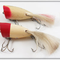 Creek Chub Silver Flash & Red Head White Plunking Dinger Pair