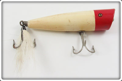 Vintage Creek Chub Red Head White Snook Plunker Lure 7102