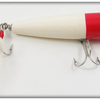 Vintage Creek Chub Red Head White Snook Plunker Lure 7102