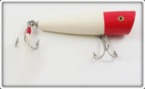 Vintage Creek Chub Red Head White Snook Plunker Lure 7102