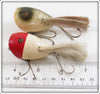 Creek Chub Red Head White & Silver Flash Surface Dingbat Pair