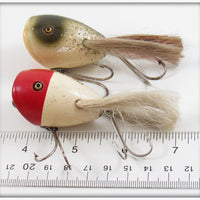 Creek Chub Red Head White & Silver Flash Surface Dingbat Pair
