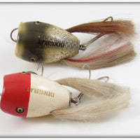 Creek Chub Red Head White & Silver Flash Surface Dingbat Pair