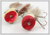 Creek Chub Red Head White & Silver Flash Surface Dingbat Pair
