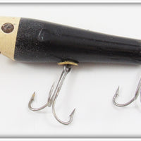 Creek Chub Black White Nite Glow Head Skipper Lure 4611 