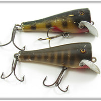 Vintage Creek Chub Perch & Pikie Scale Pop N Dunk Lure Pair