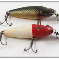 Vintage Creek Chub Red Head White & Chub River Scamp Pair