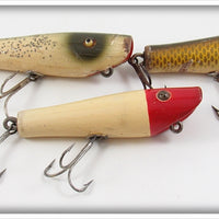 Creek Chub Silver Flash, Golden Shiner & Red Head Skipper Lot Of Three