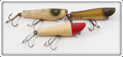 Creek Chub Silver Flash, Golden Shiner & Red Head Skipper Lot Of Three