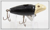 Vintage Creek Chub Black White Nite Glo Head Baby Jigger Lure