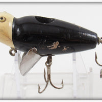 Creek Chub Black White Nite Glo Head Baby Jigger