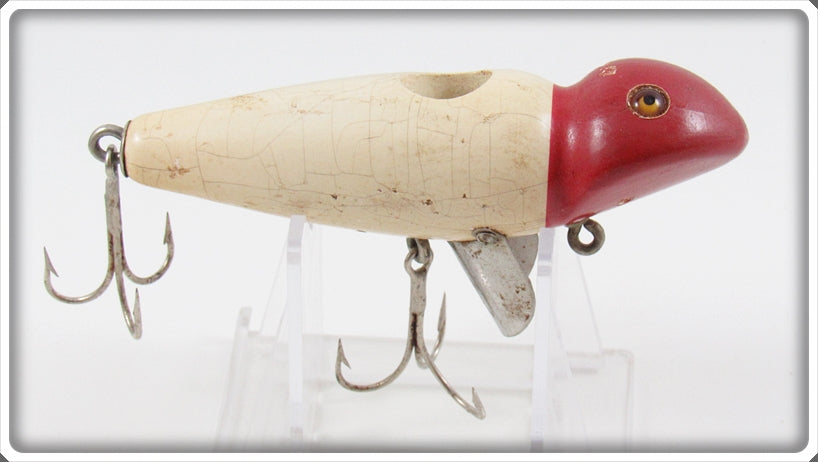 Vintage Creek Chub Red Head White Jigger Lure 4102