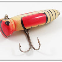 Vintage Creek Chub Red & White Big Bug Wiggler Lure