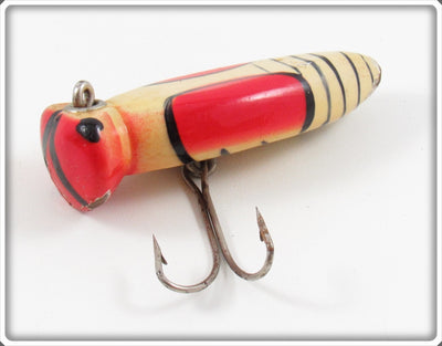 Vintage Creek Chub Red & White Big Bug Wiggler Lure