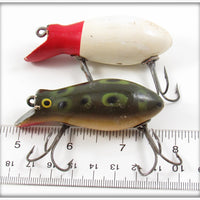 Creek Chub Frog & Red Head White Dive Bomber Kreeker Pair